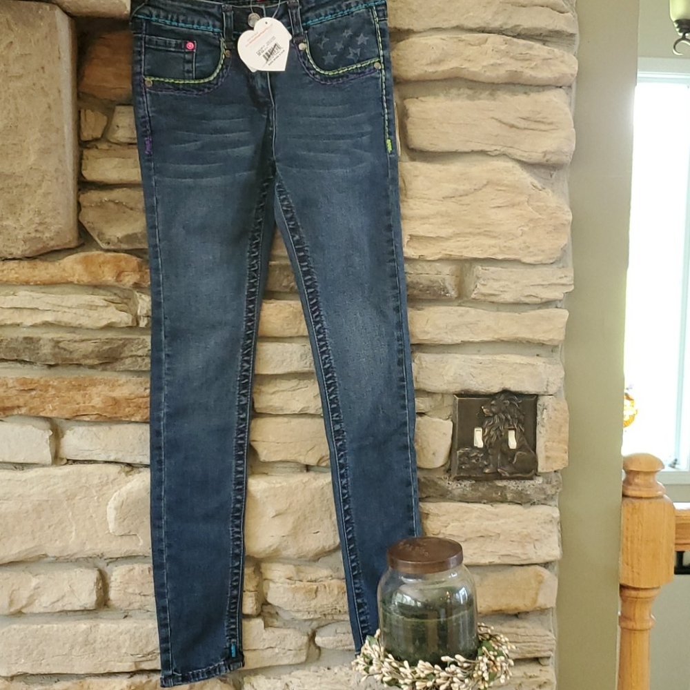 NEW GIRLS JEANS LITTLEMISSMATCHED